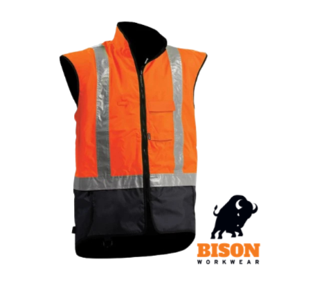 Bison Lined Vest - 2 tone - Taped