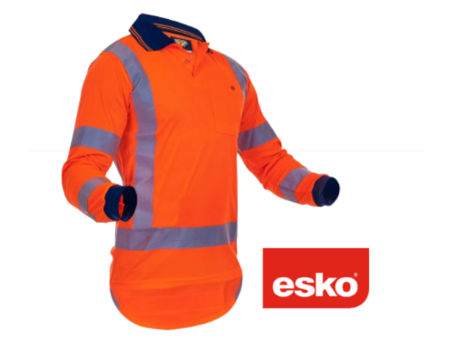 Caution L/S D/N TTMC-W Microfibre Polo - Kingsize