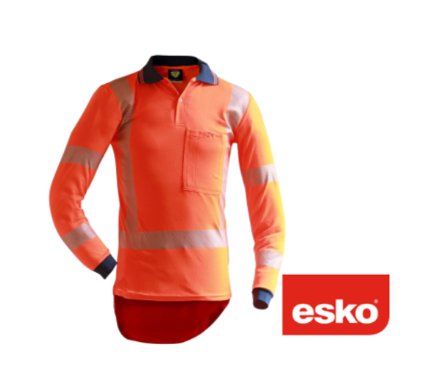 Caution Hi-Vis TTMC-W17 L/ Sleeve Segmented Tape Microfibre Polo