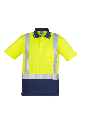 Hi Vis Spliced Polo - Short Sleeve Shoulder Taped - ZH233