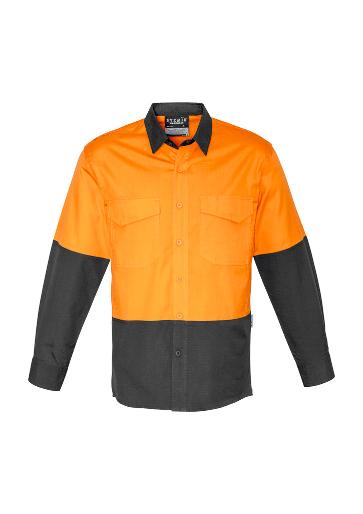 ZW128 Mens Rugged Cooling Hi Vis Spliced Shirt