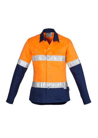 Womens Spliced Industrial Shirt L/S