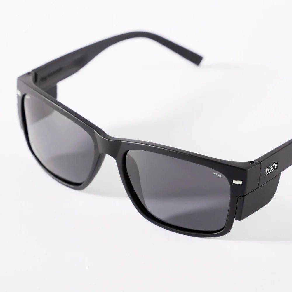 BIG Kenneth Matte Black Polarised Safety Glasses