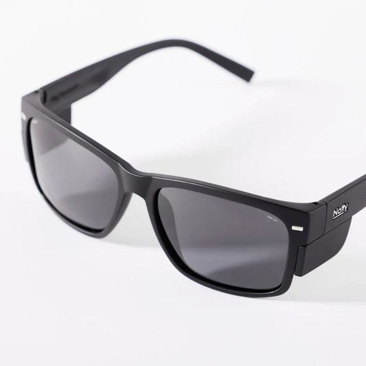 BIG Kenneth Matte Black Polarised Safety Glasses