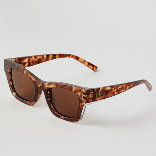 Natty Browse Hazel Tortoise Frame / Brown Lens Polarised Safety Glasses