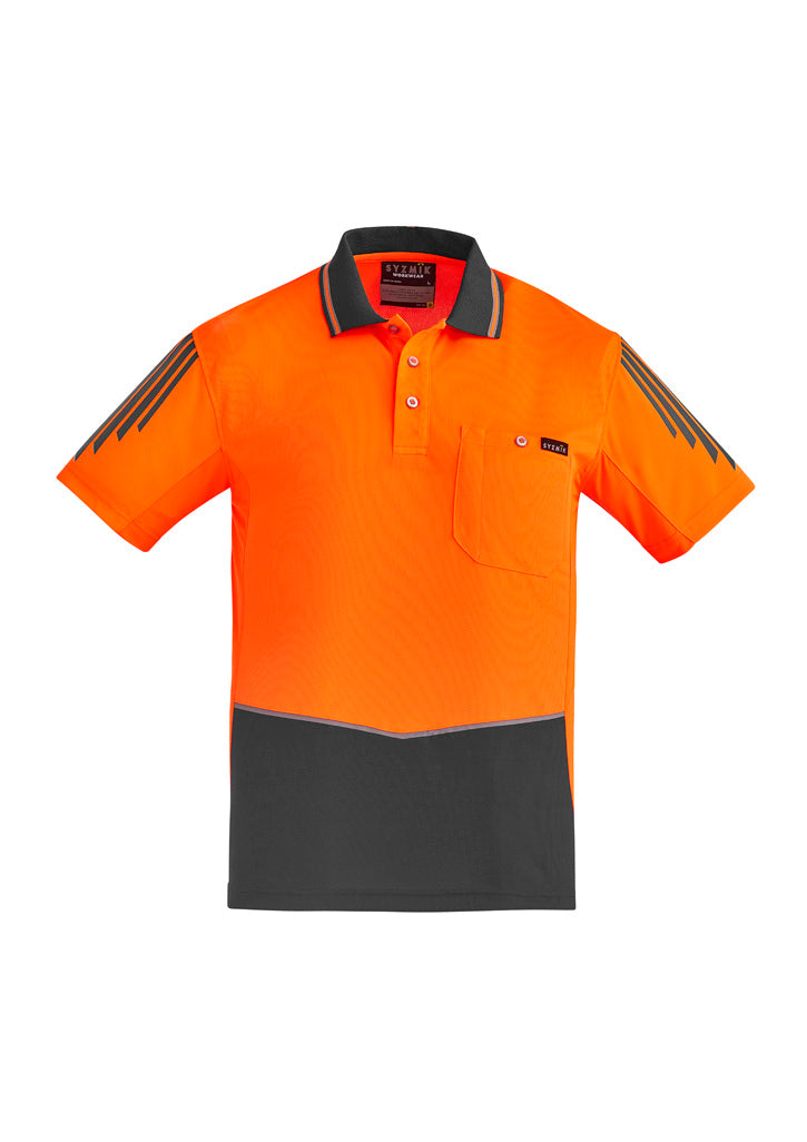 ZH315 - Mens Hi Vis Flux Short Sleeve Polo