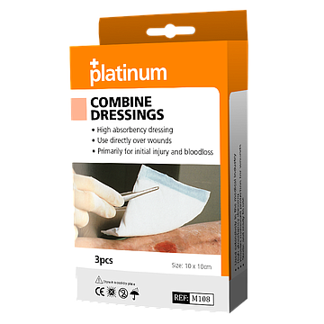 Platinum Combine Dressings 10cm x 10cm Pack 3