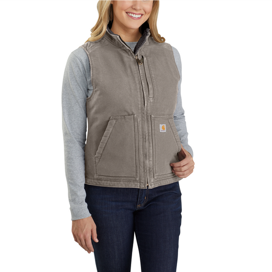 Carhartt WOMENS WASHED DUCK Sherpa lined Mock neck vest