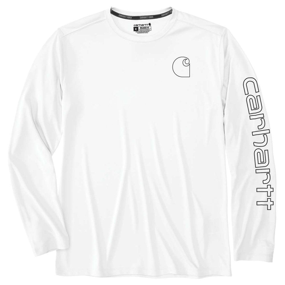 *NEW* Carhartt MENS Force Sun Defender™ Lightweight Long-Sleeve Logo Graphic T-Shirt