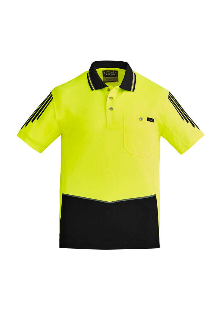 ZH315 - Mens Hi Vis Flux Short Sleeve Polo