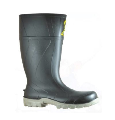 Bata Steelmate Gumboot Black/Grey