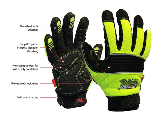 Esko Powermaxx Hi-Vis Mechanics Glove