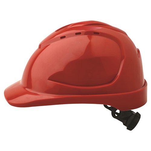 Hard Hat Vented Slotted - Ratchet harness