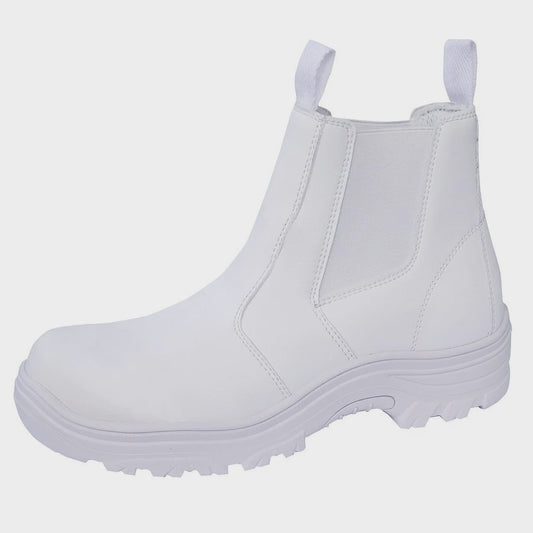 Hygiene White Soled Safety Boots - Slip on