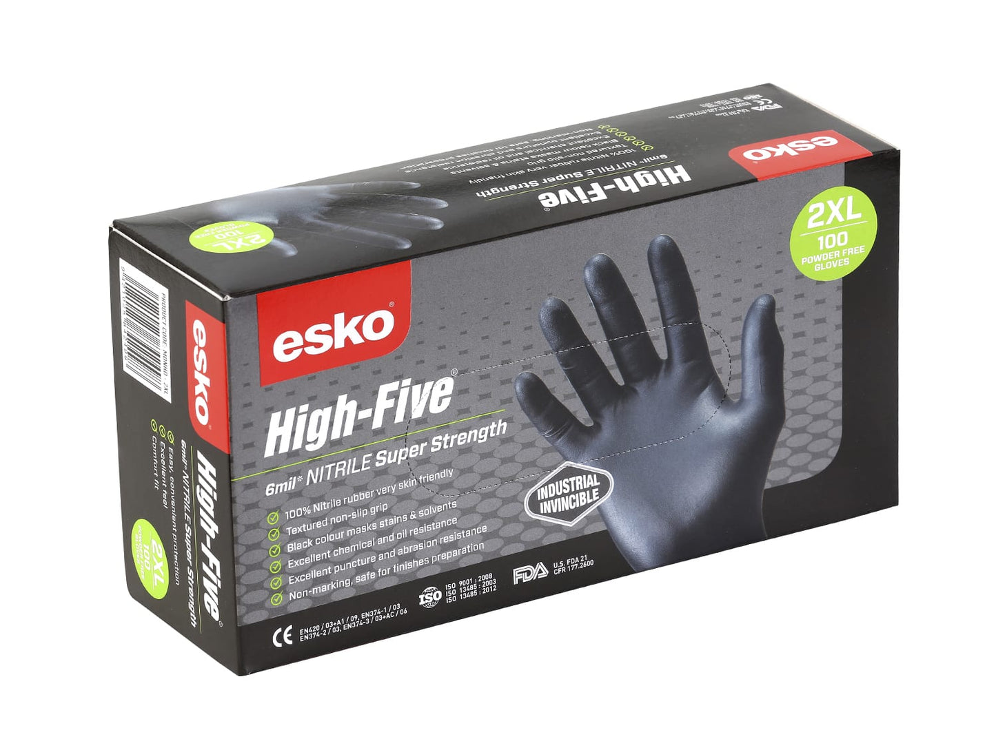 Black Nitrile Gloves 100's - High Five