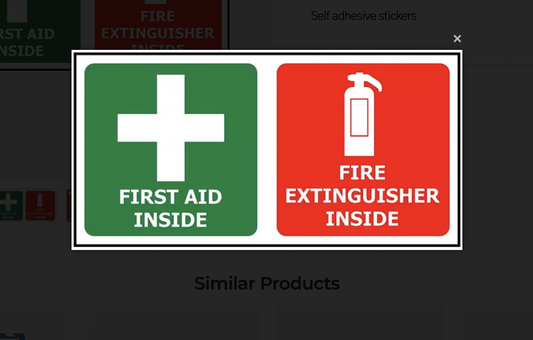 Fire Extinguisher/First Aid Sticker Sign