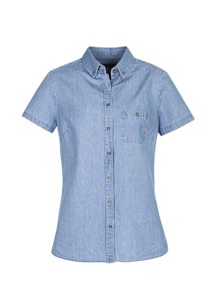 Ladies Indie Denim Short Sleeve Shirt