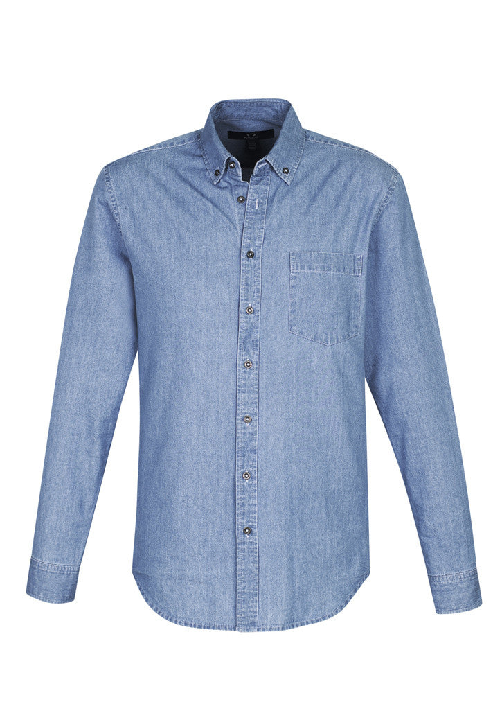 Mens Denim Long Sleeve Shirt S017ML