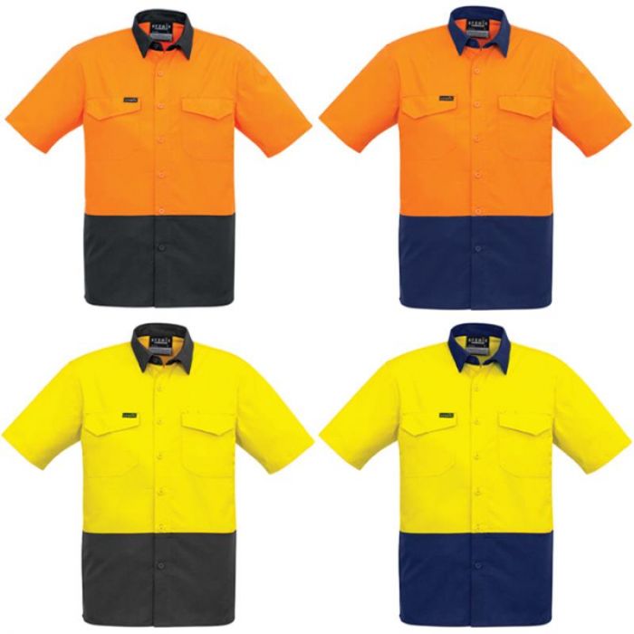 Hi Vis Spliced Short Sleeve Shirt ZW815