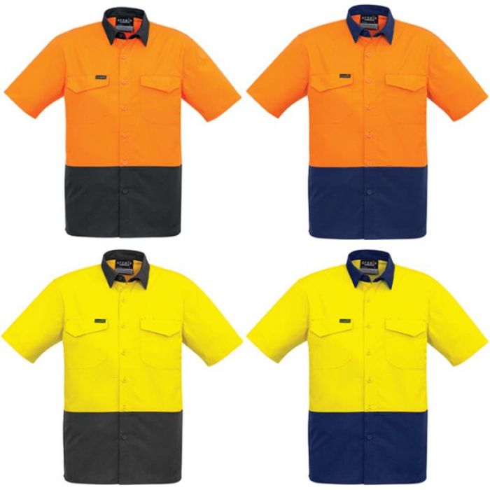 Hi Vis Spliced Short Sleeve Shirt