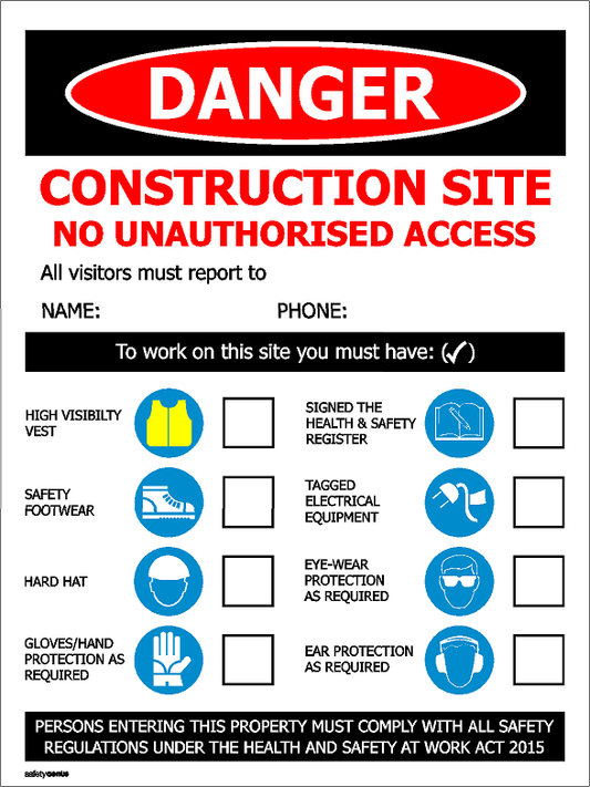 Hazard/Danger Sign Corflute 600x900