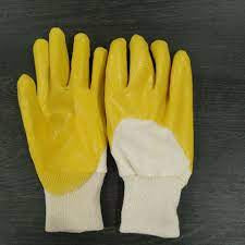 Lightweight Nitrile Palm Yellow Ansell Glove  - sz10