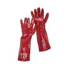 Armour 45cm PVC Red Gauntlet Glove