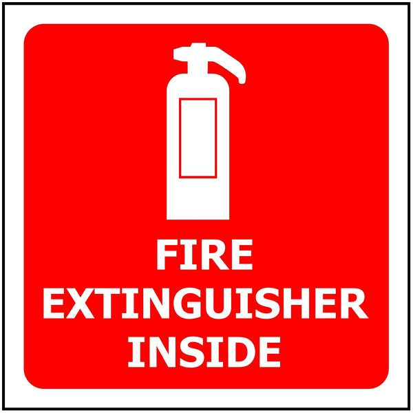 Fire Extinguisher Sticker 100mmx100mm