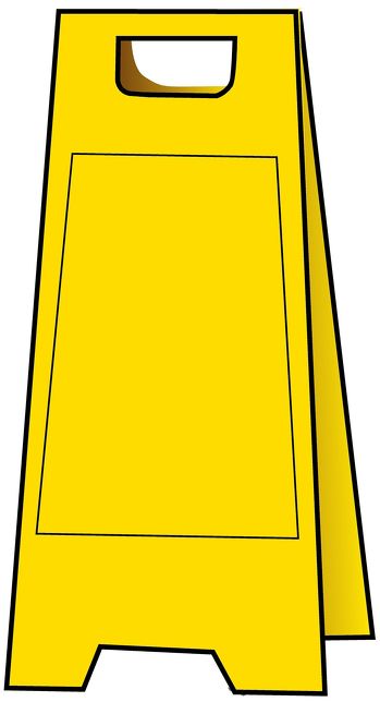 Yellow Floor Sign Stands 01-10