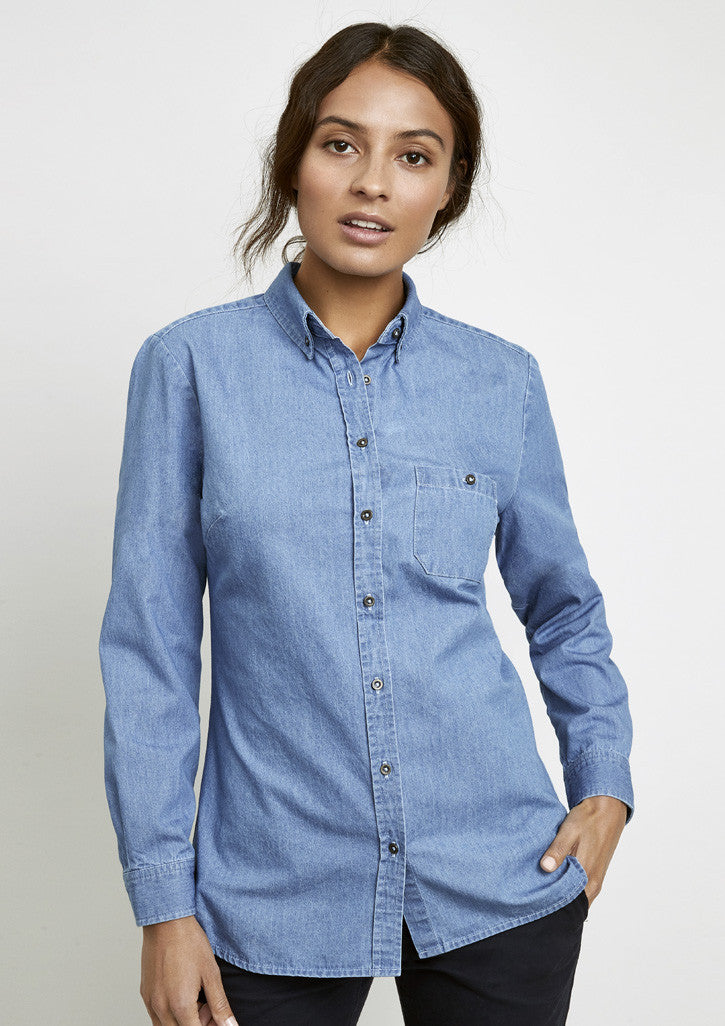 Ladies Indie Denim Long Sleeve Shirt