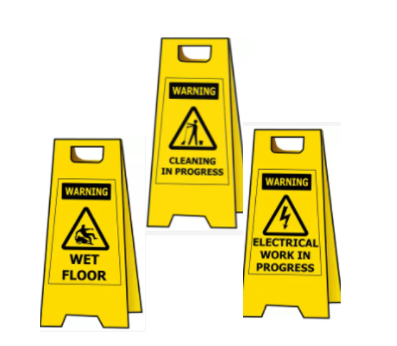 Yellow Floor Sign Stands 01-10