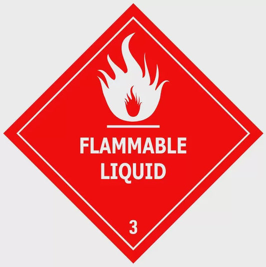 Flammable Liquid Sticker 250x250mm
